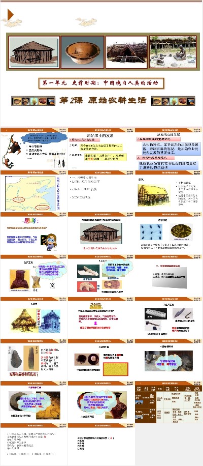 第一单元 史前时期：中国境内早期人类与文明的起源 第2课 原始农耕生活_第一课时_胡老师_三等奖